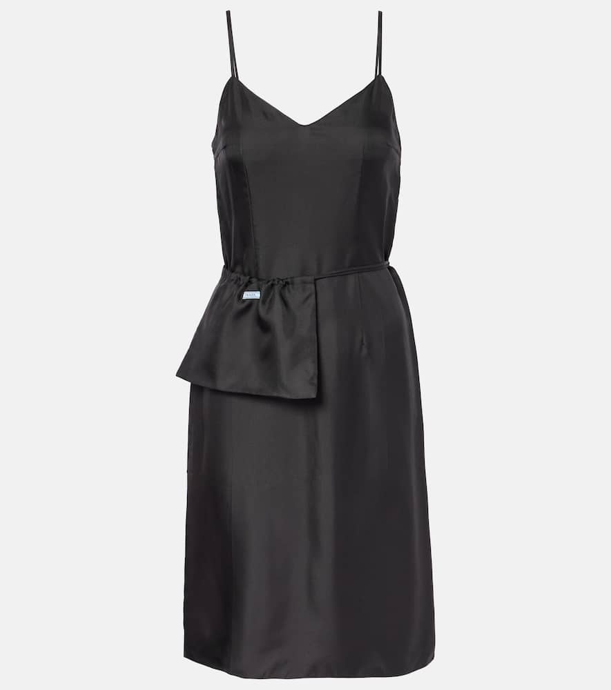 Silk twill slip dress