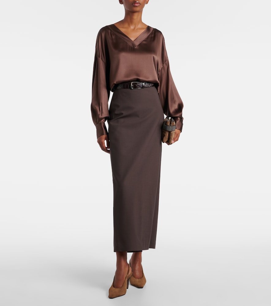 Brunello Cucinelli Silk satin blouse