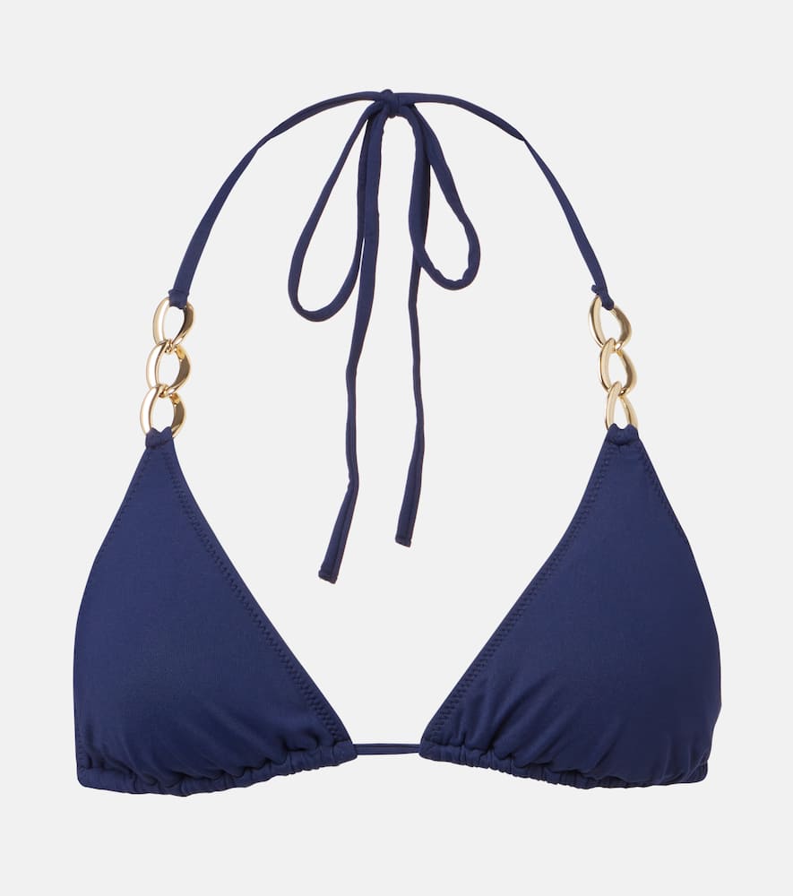Melissa Odabash Gorda Embellished Bikini Top In Blue