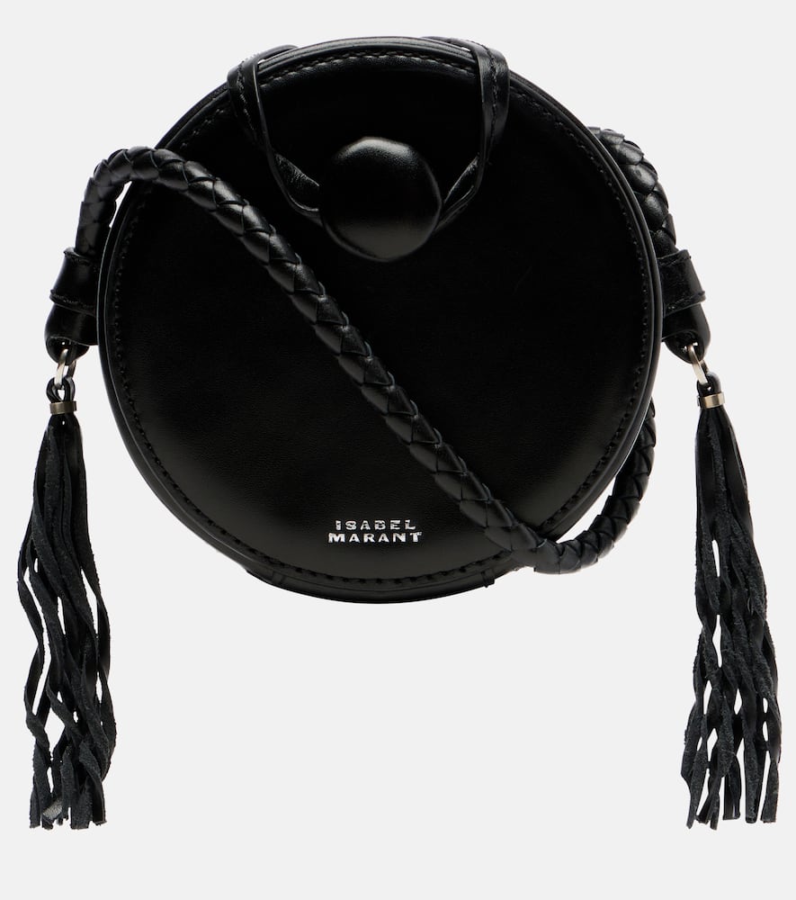 Isabel Marant Houna Small Leather Crossbody Bag In Black