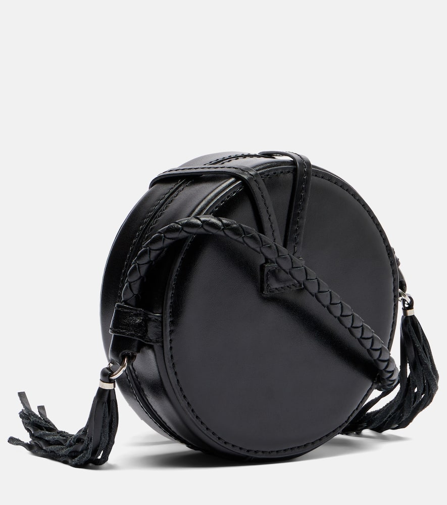 Isabel Marant Houna Small Leather Crossbody Bag In Black