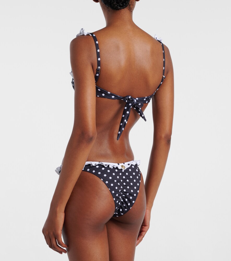  Bananhot Bananhot Angela Polka-dot Ruffled Bikini Top 