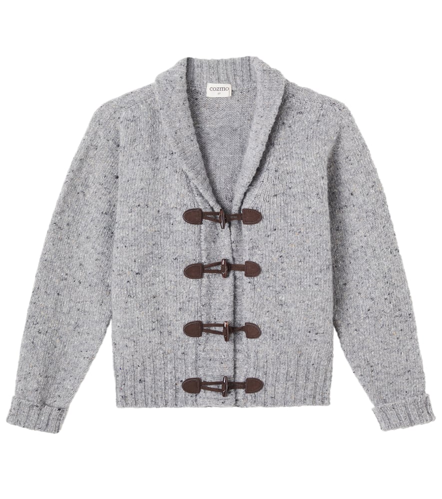 Cozmo Laos Wool-blend Cardigan In Gray