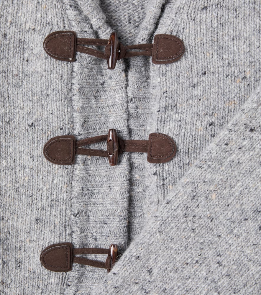 Cozmo Laos Wool-blend Cardigan In Gray