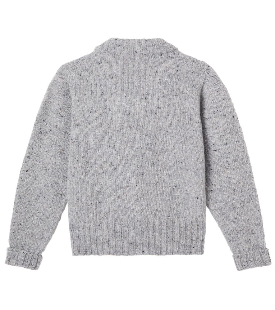Cozmo Laos Wool-blend Cardigan In Gray