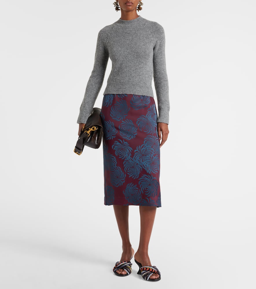 Dries Van Noten Alpaca And Wool-blend Sweater In Gray