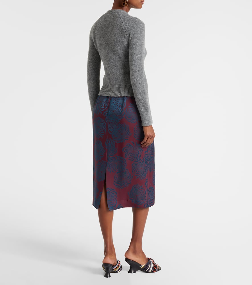 Dries Van Noten Alpaca And Wool-blend Sweater In Gray