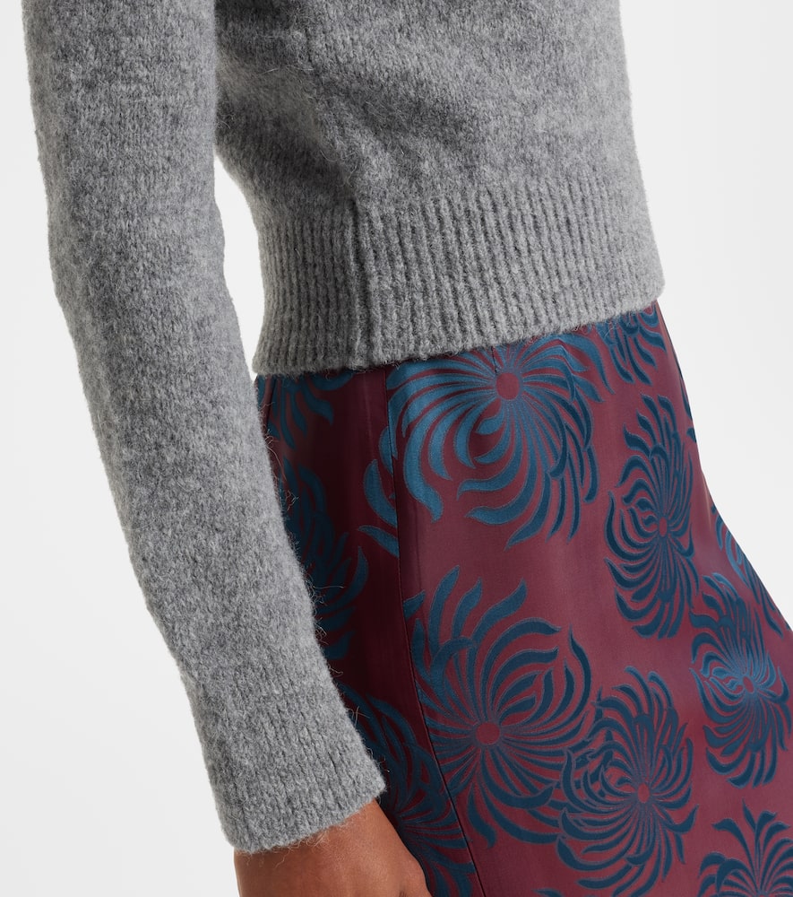Dries Van Noten Alpaca And Wool-blend Sweater In Gray