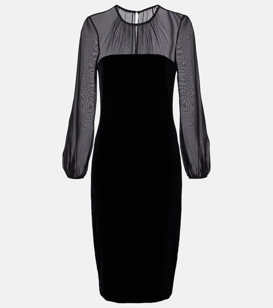 Max Mara Carl Embellished Silk Velvet Midi Dress In Animal Print