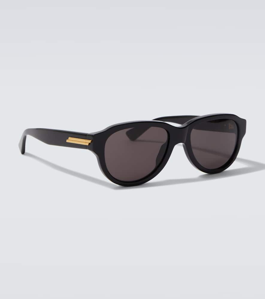 Bottega Veneta Stretch Round Sunglasses In Black
