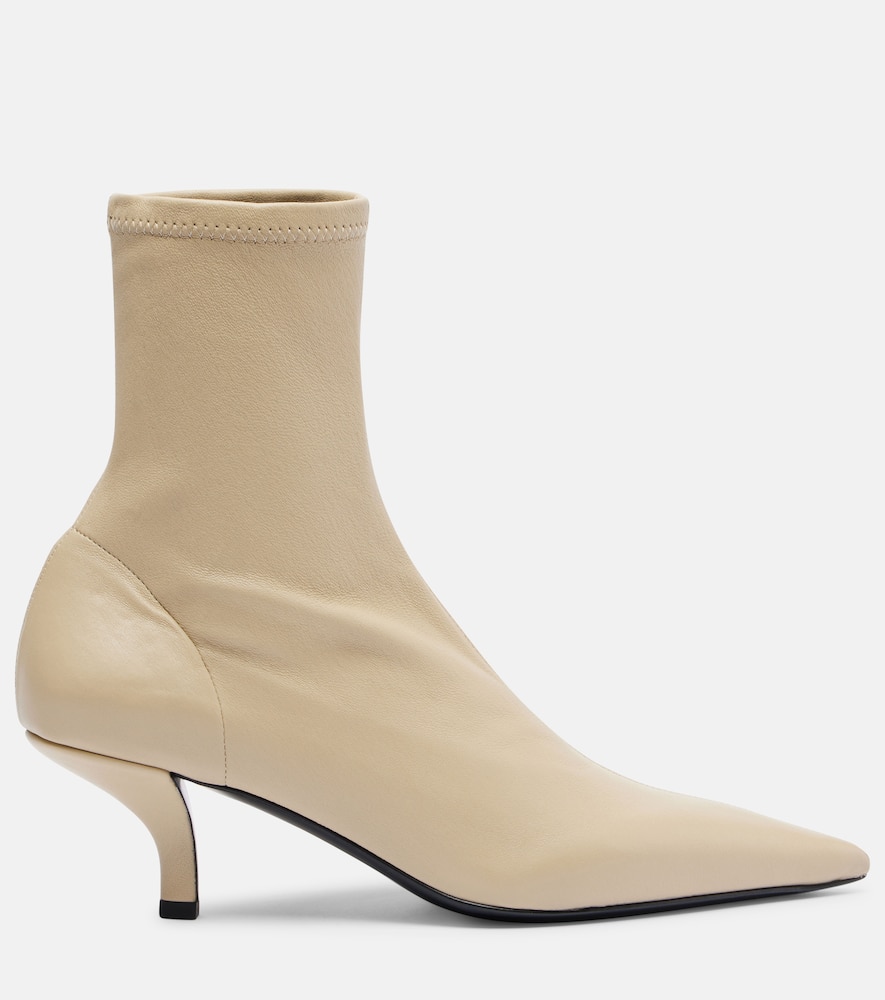 Totême Leather Boots In White