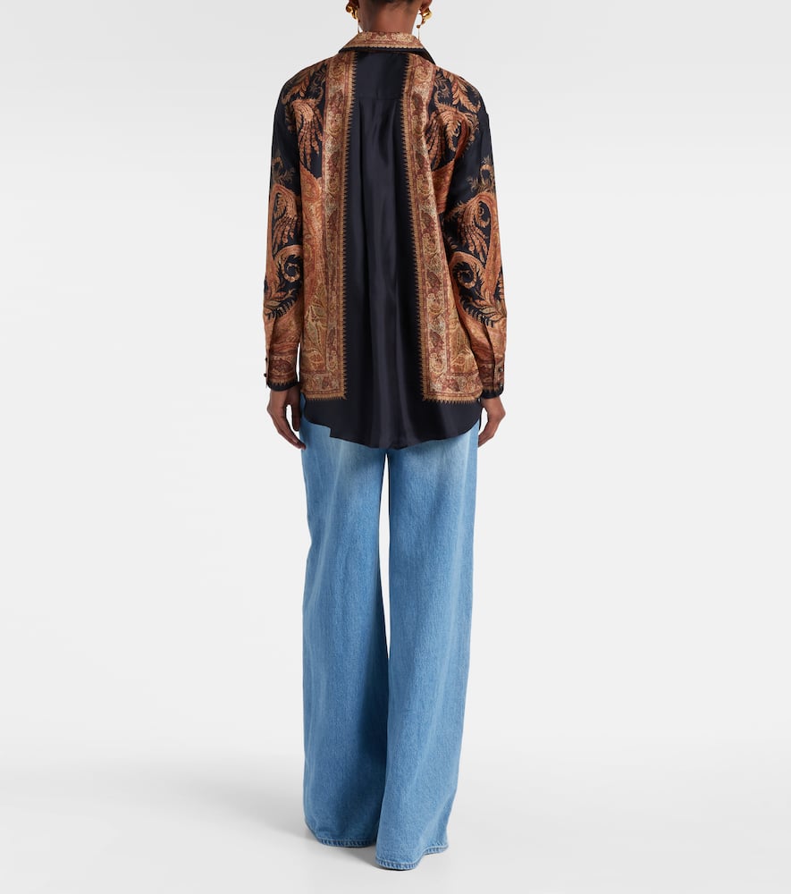 Zimmermann Longline Paisley Pattern Top In Brown