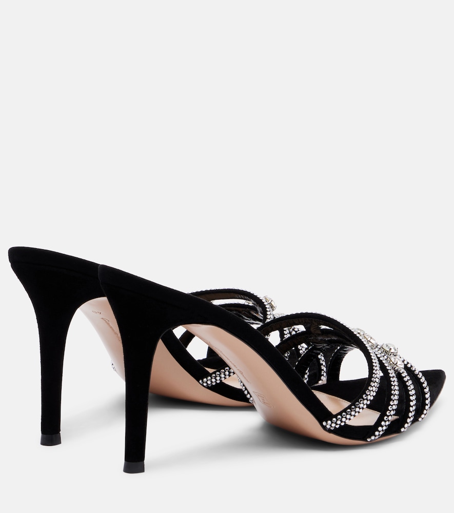 Elizabeth Crystal-Embellished Mules