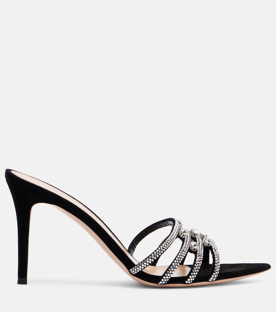 Elizabeth Crystal-Embellished Mules