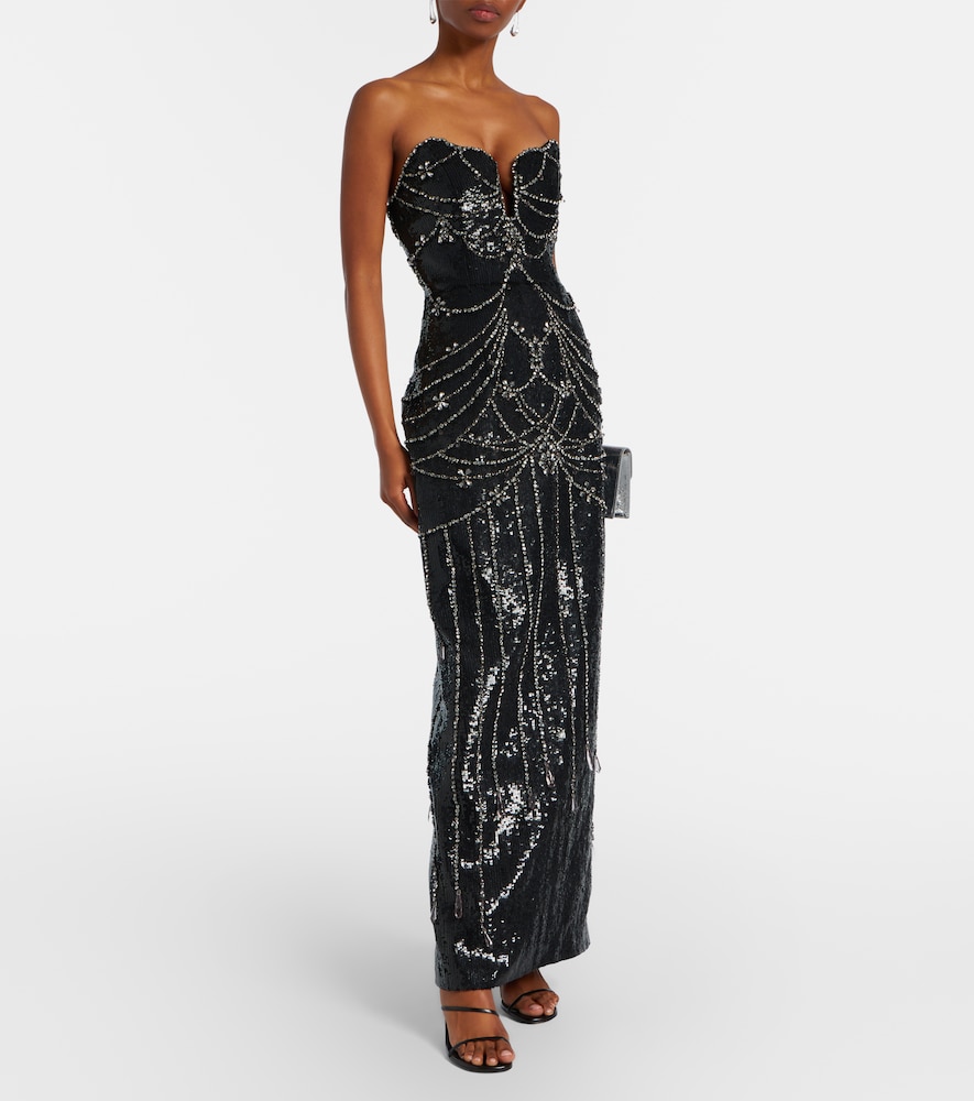 Clio Peppiatt Chandelier embellished gown