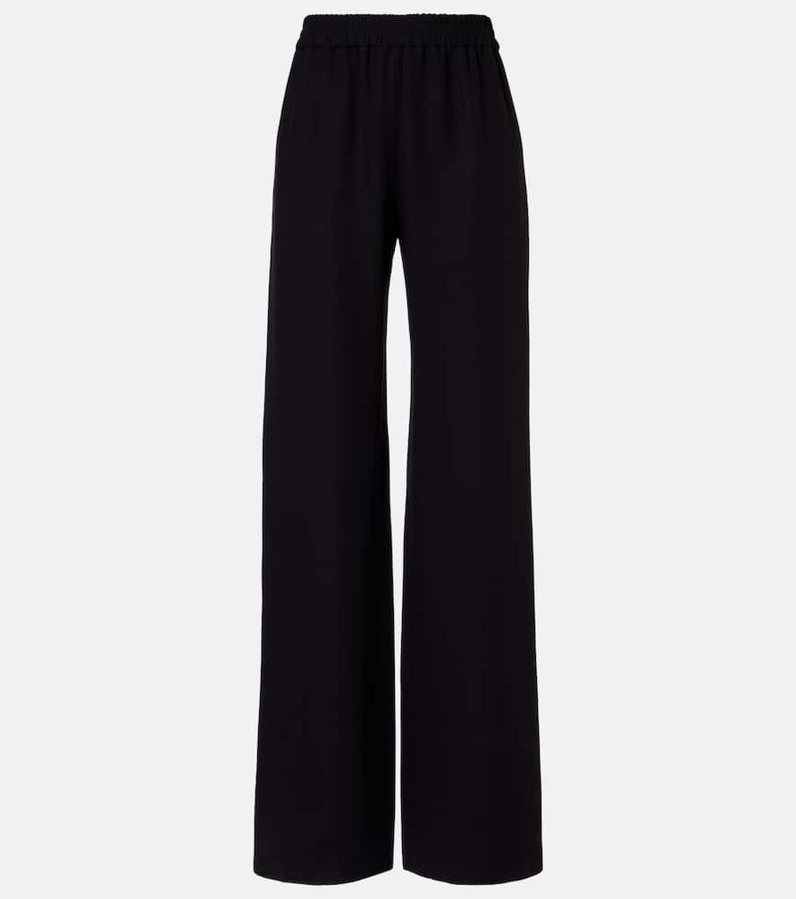 Valentino Cady Couture Wide-leg Pants In Black