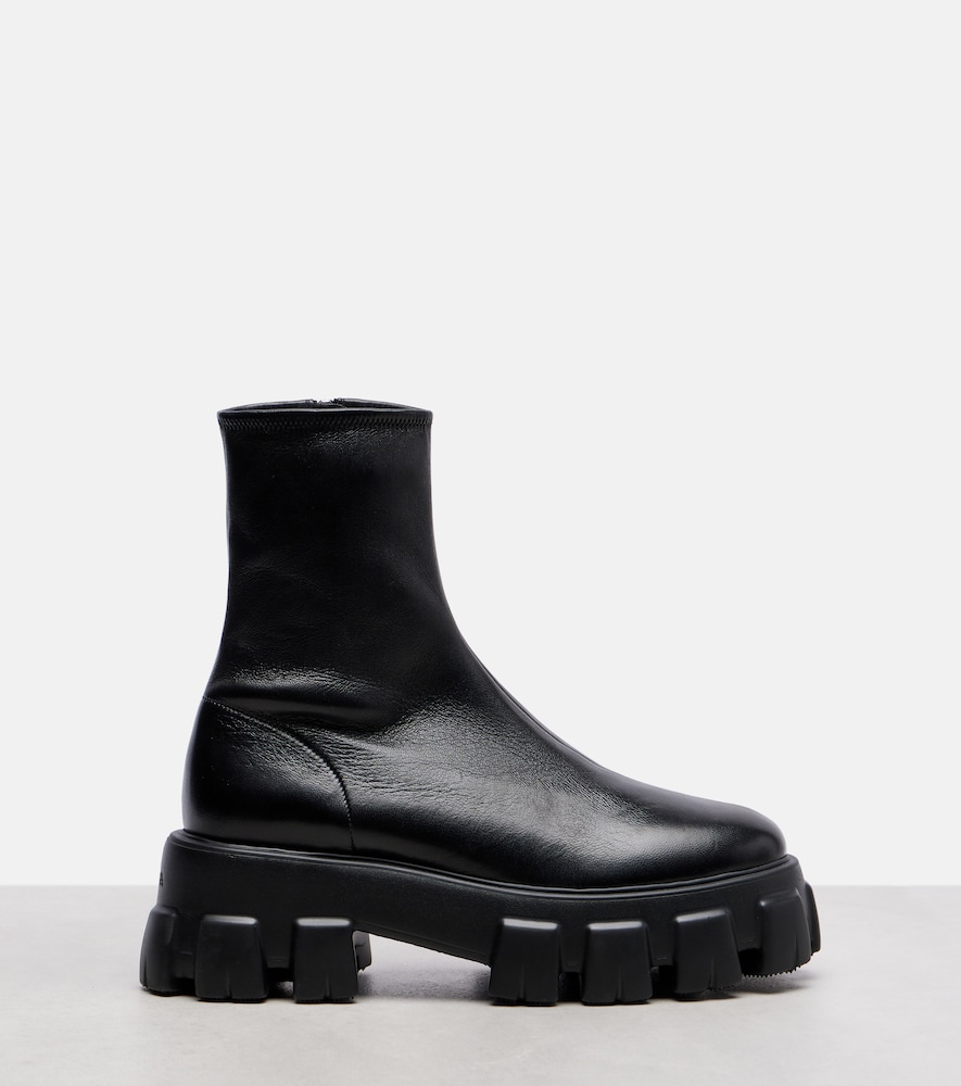  Prada Prada Ankle Boots Monolith Aus Leder 