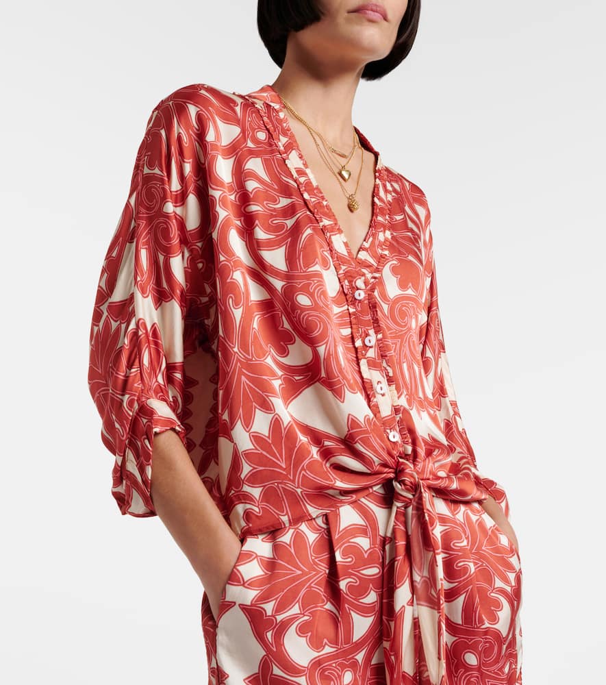 Poupette St Barth Azia Printed Top In Multi