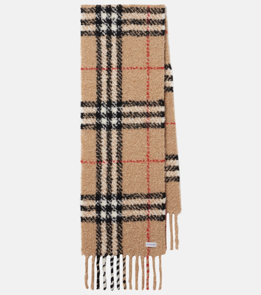 Burberry Check alpaca and wool-blend scarf