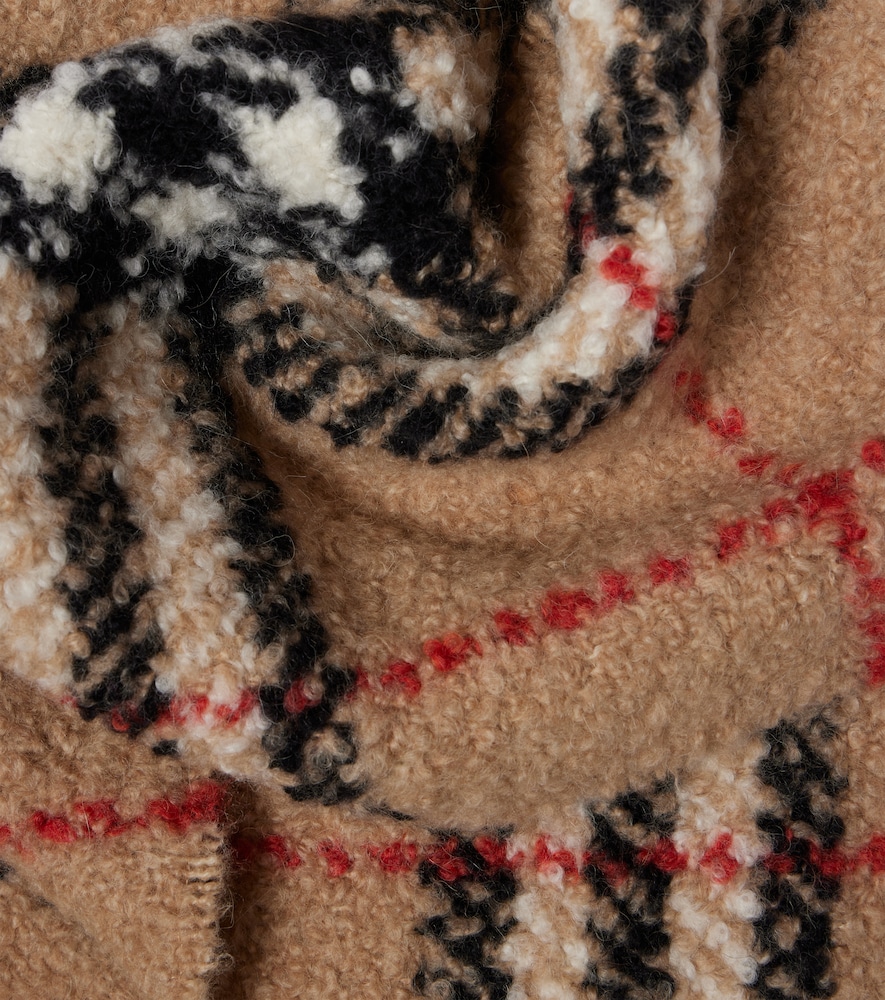Burberry Check Alpaca And Wool-Blend Scarf