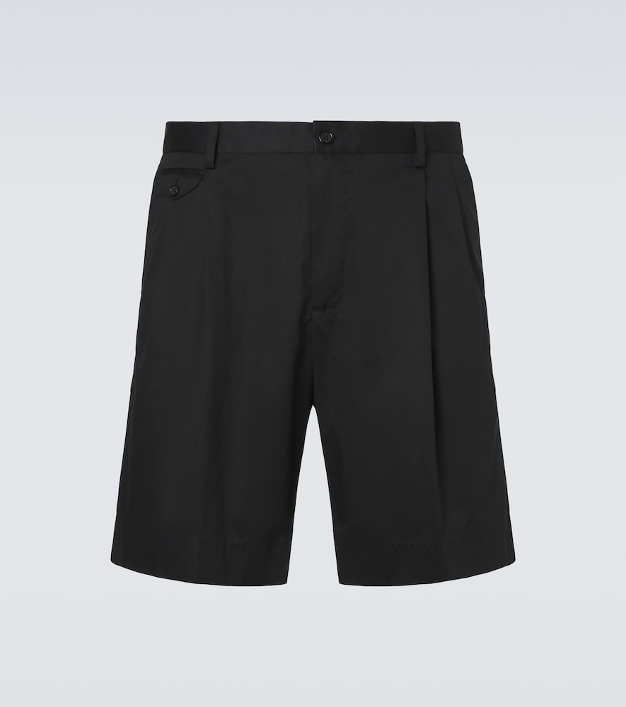 Dolce & Gabbana Pleated cotton-blend Bermuda shorts