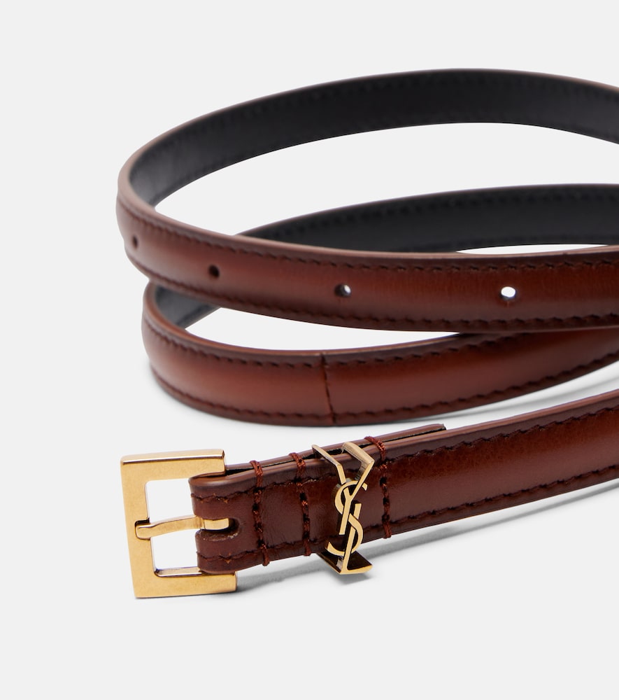  Saint Laurent Saint Laurent Cassandre Leather Belt 
