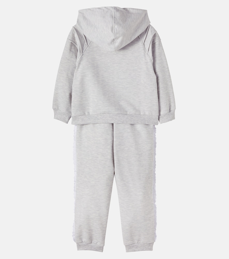  Monnalisa Monnalisa Set Aus Hoodie Und Jogginghose Mit Kristallen 