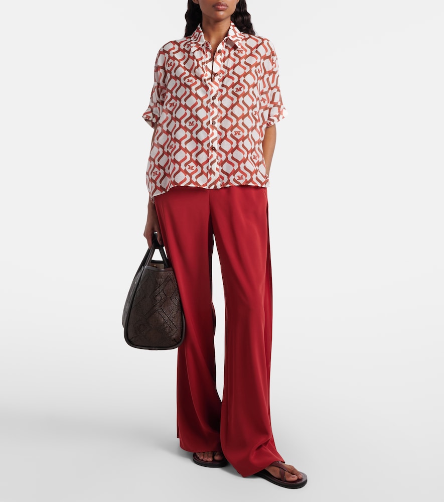 Max Mara Ariete printed cotton and silk shirt