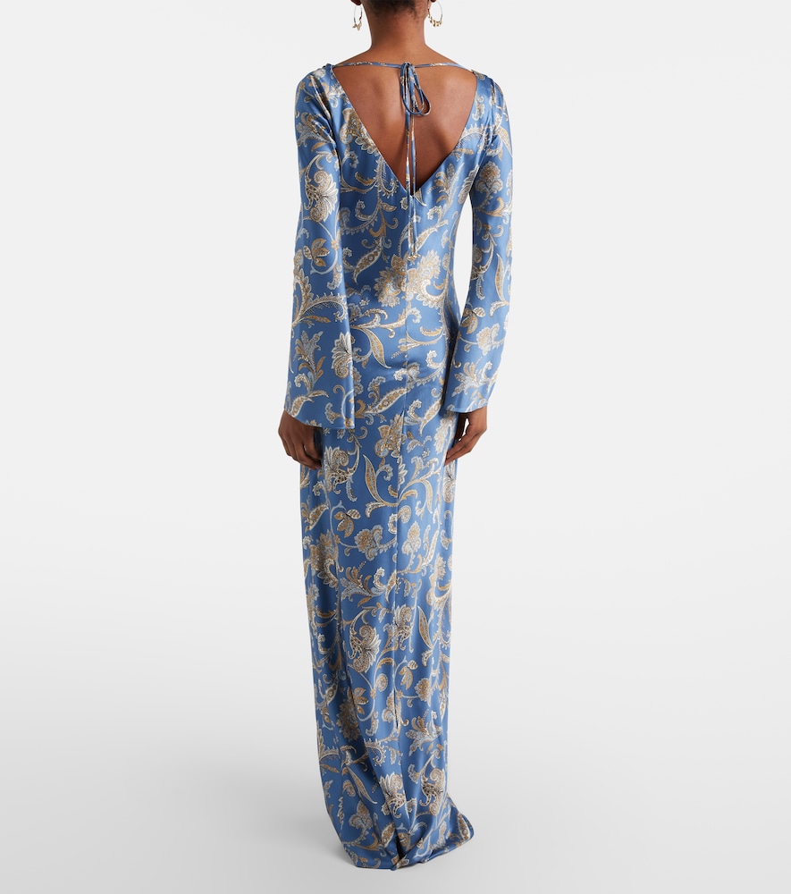  Veronica Beard Veronica Beard Ember Printed Silk-blend Maxi Dress 