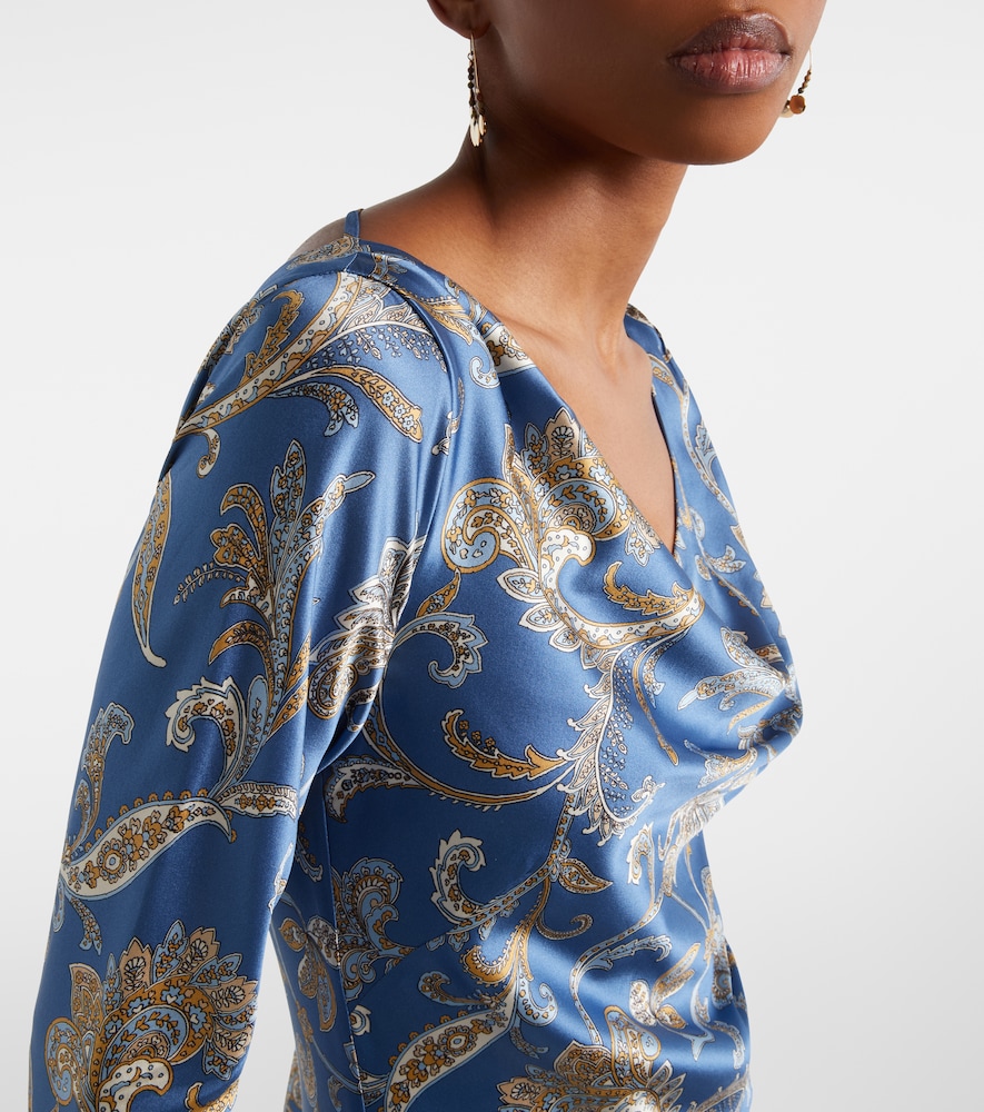  Veronica Beard Veronica Beard Ember Printed Silk-blend Maxi Dress 