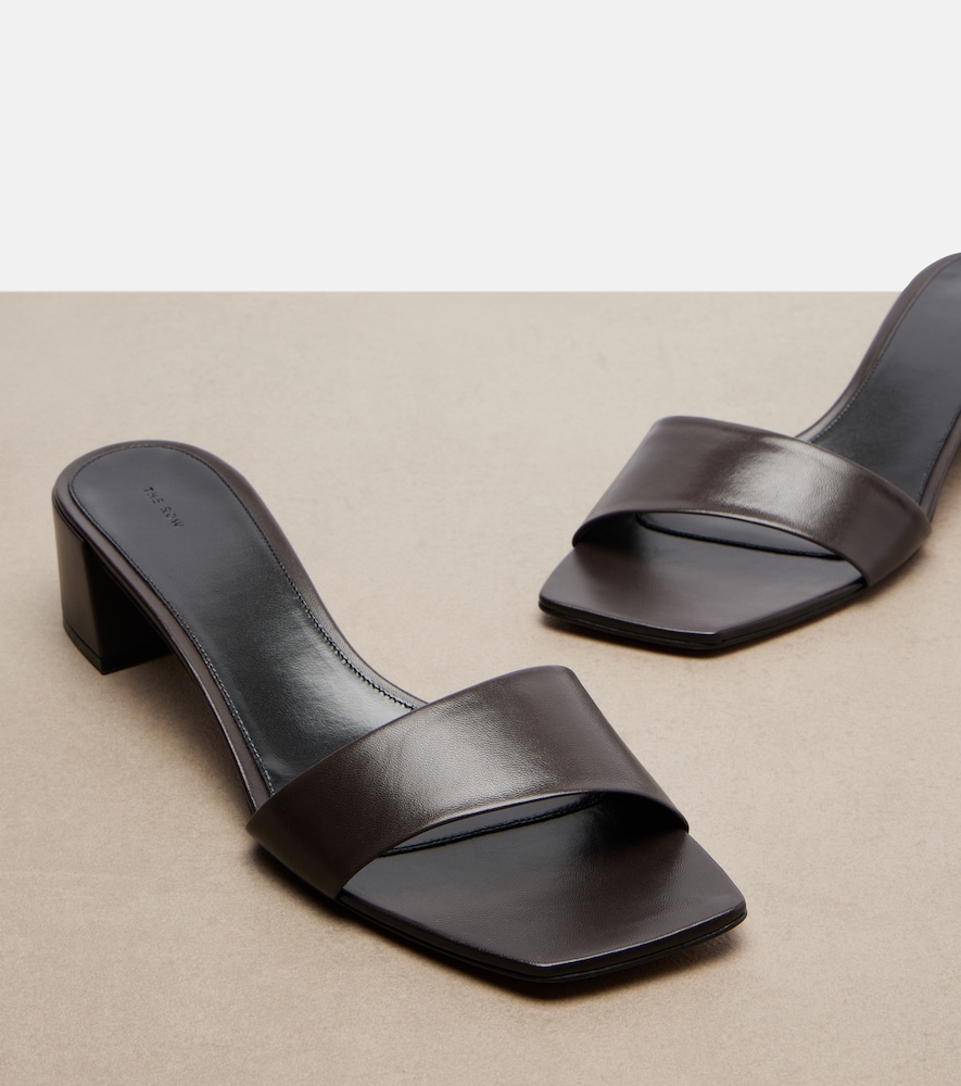  The Row The Row Pantoletten Chocolate Aus Leder 