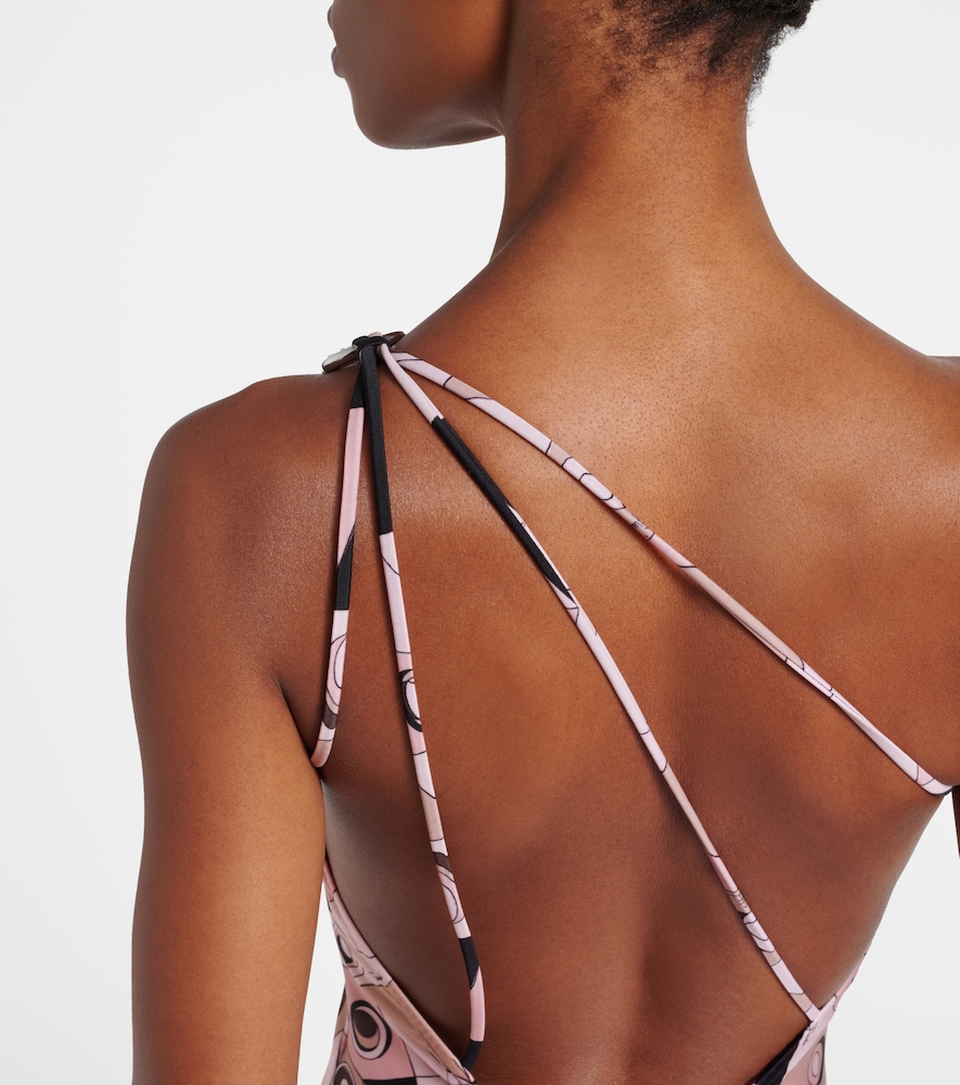 Pucci Pucci One-shoulder-badeanzug Occhi 