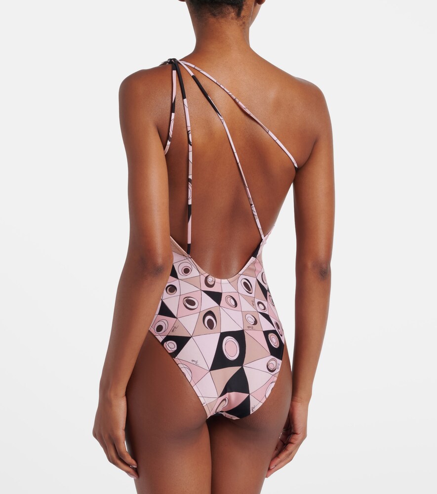  Pucci Pucci One-shoulder-badeanzug Occhi 