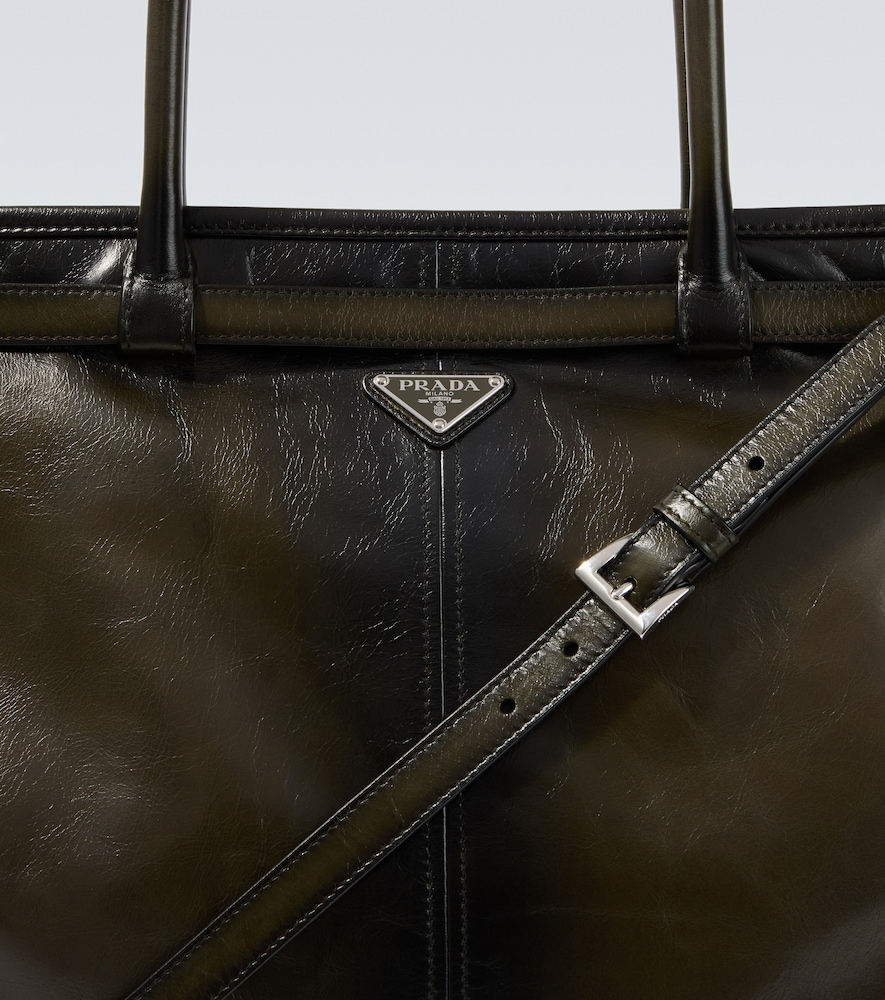  Prada Prada Prada Bonnie Leather Tote Bag 