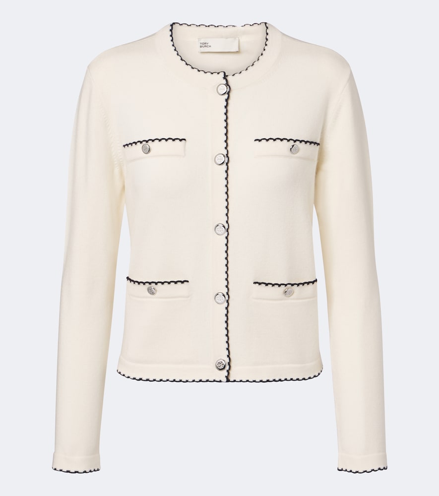 Cardigan Kendra in misto lana smerlato