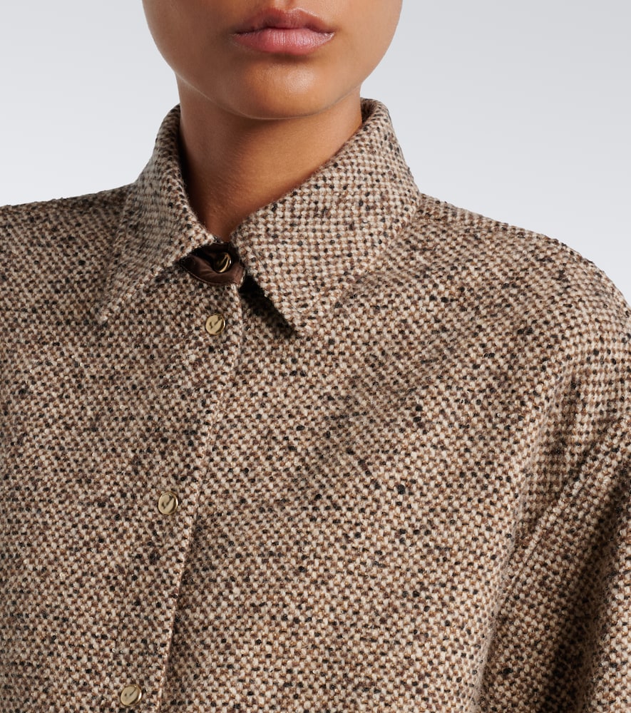 Wool-Blend Tweed Overshirt