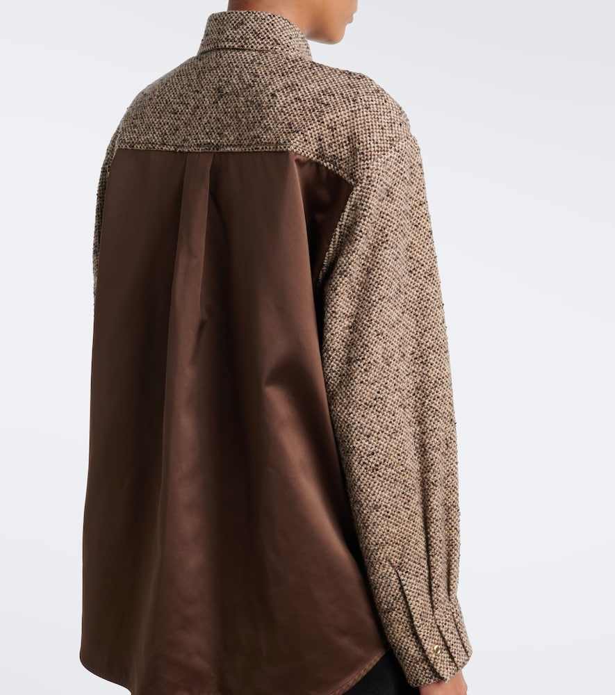 Wool-Blend Tweed Overshirt