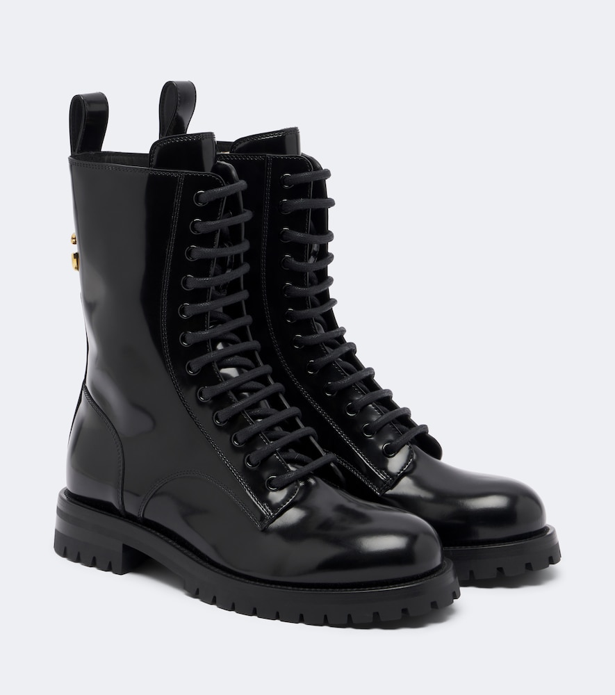 DG leather lace-up boots DG leather lace-up boots