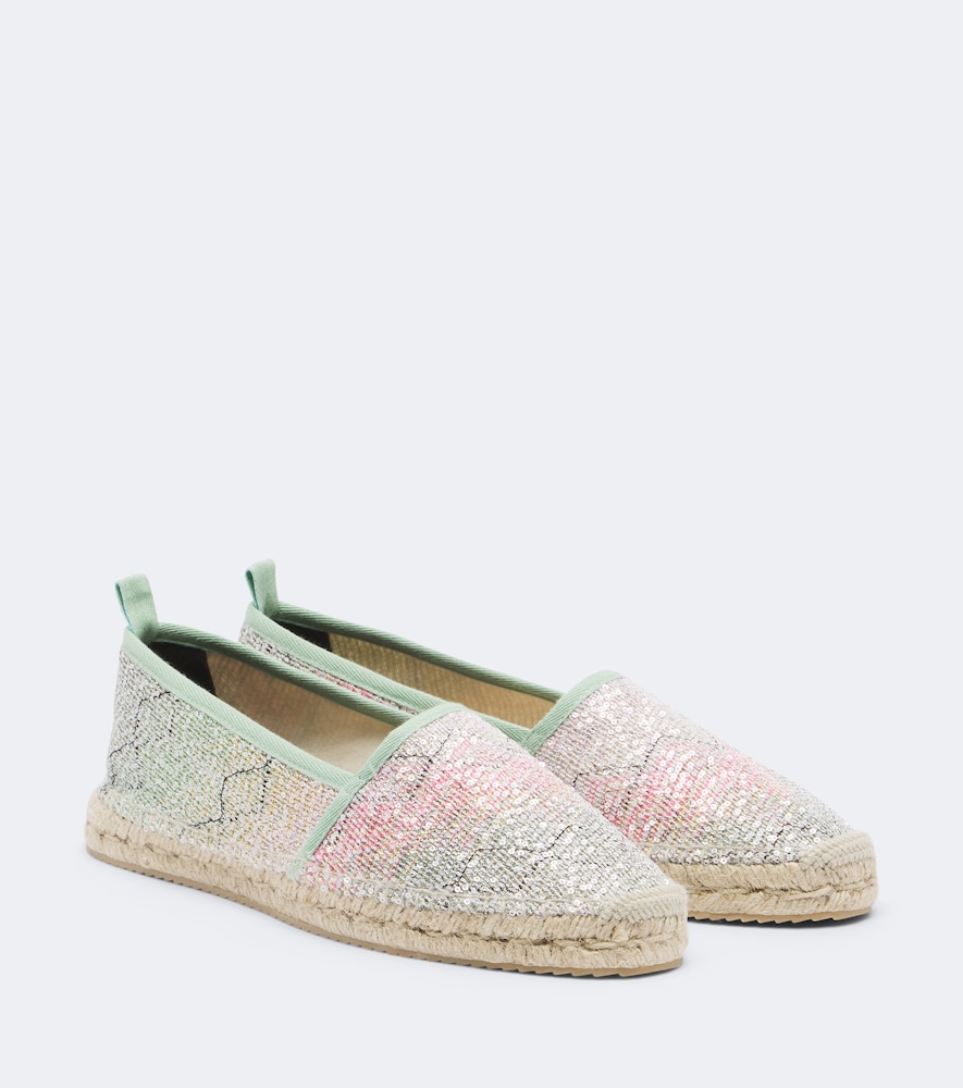 Zickzack-Espadrilles mit Pailletten