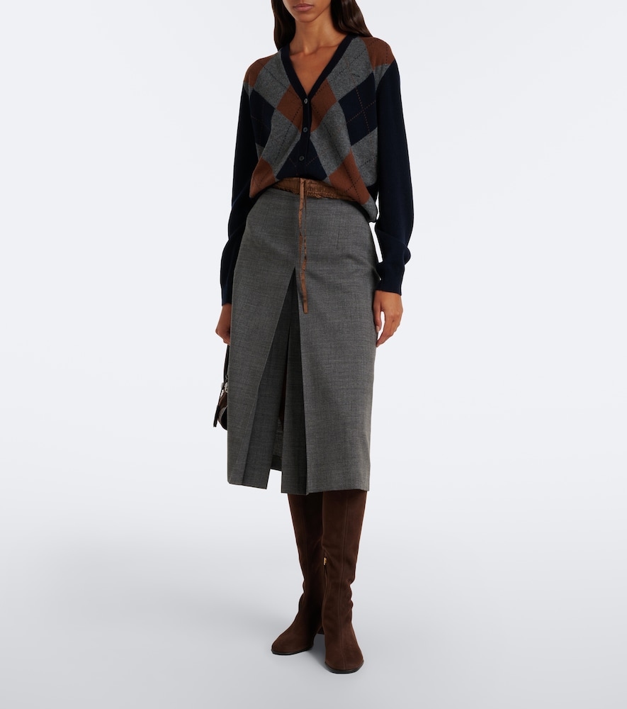 Suede Knee-High Boots