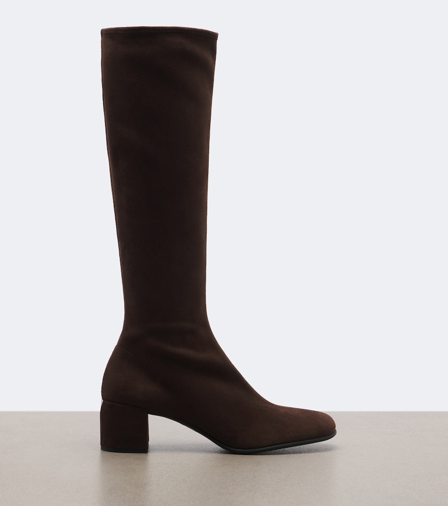 Suede Knee-High Boots