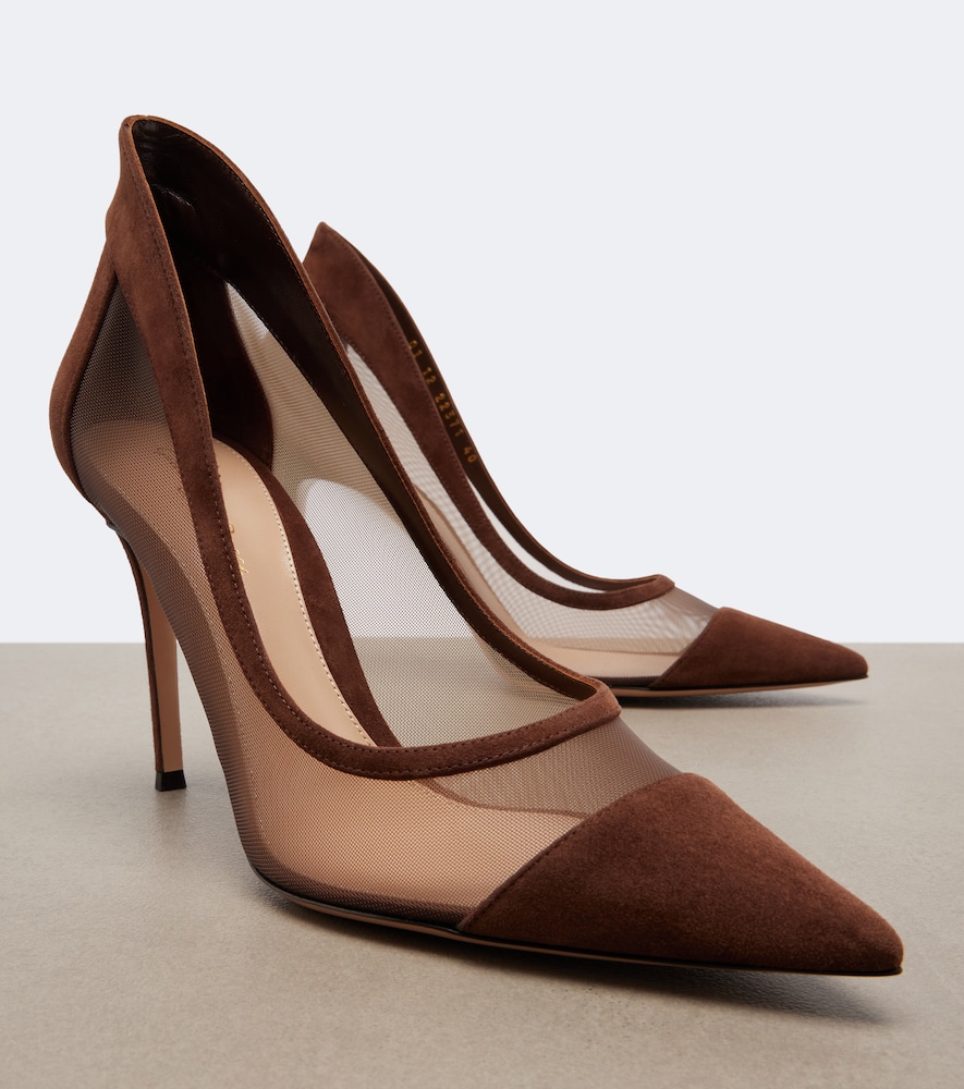 Leather-Trimmed Pumps
