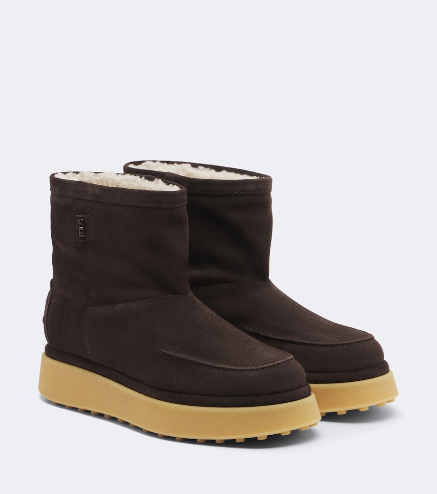Stivaletti Gommino® in suede con shearling