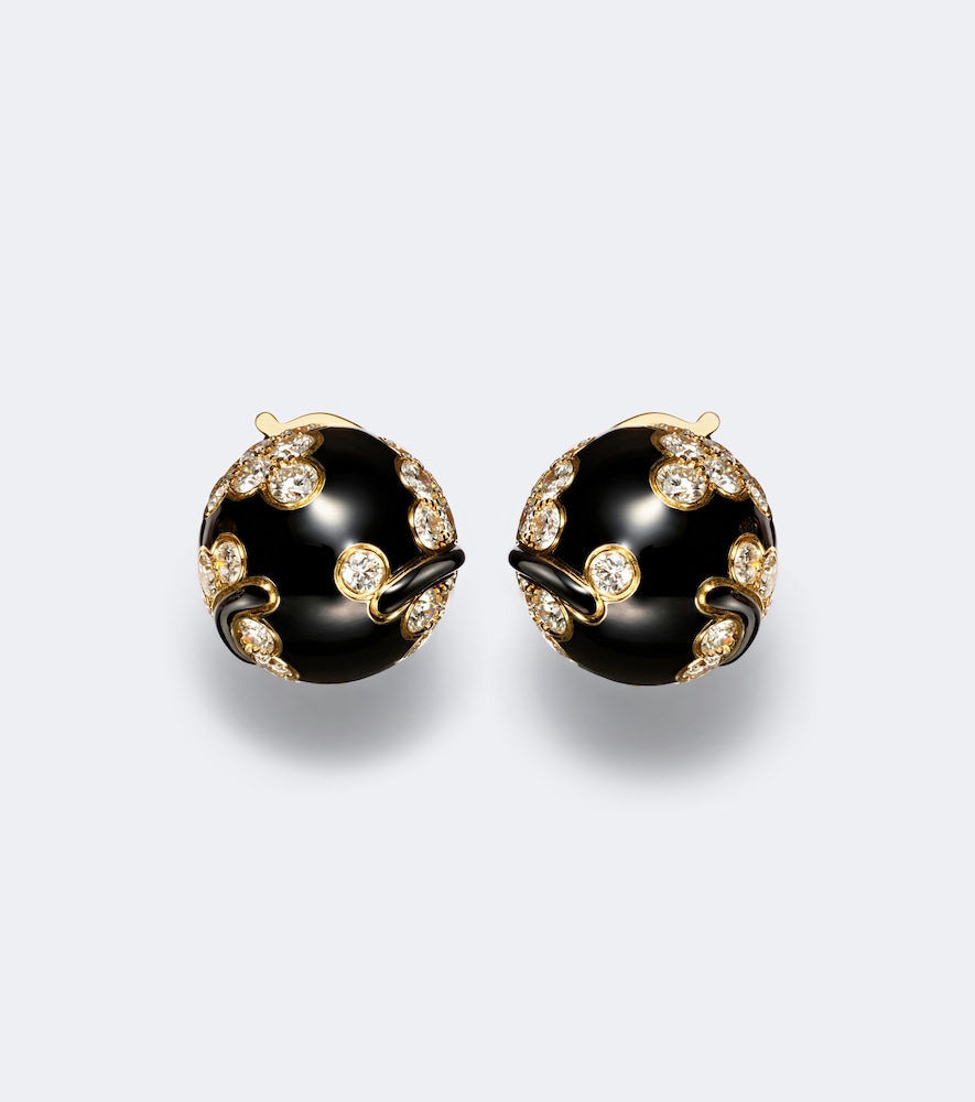 Marina B Ecume 18kt Gold Earrings With Diamonds In Multi
