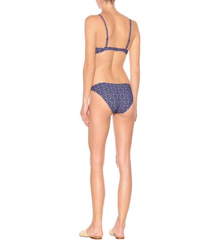 Tory Burch Palma Printed Bikini Top In Blue Wild Pansy ModeSens