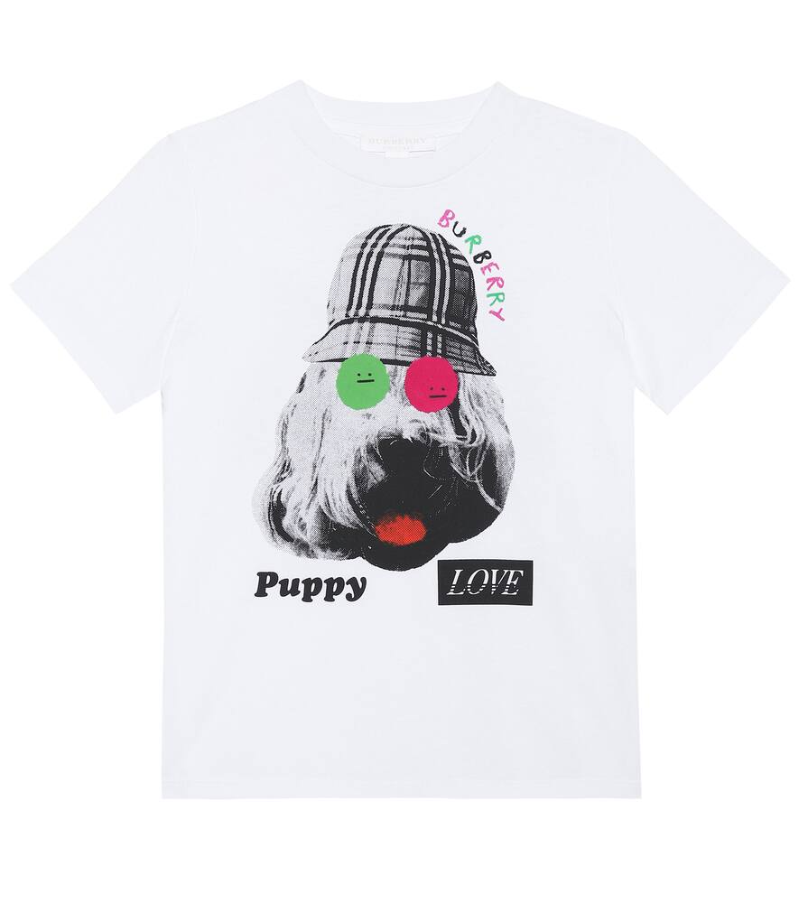 Click to view more detailed imagery on our partner's website Burberry Kids' Puppy Love Cotton T-shirt In White