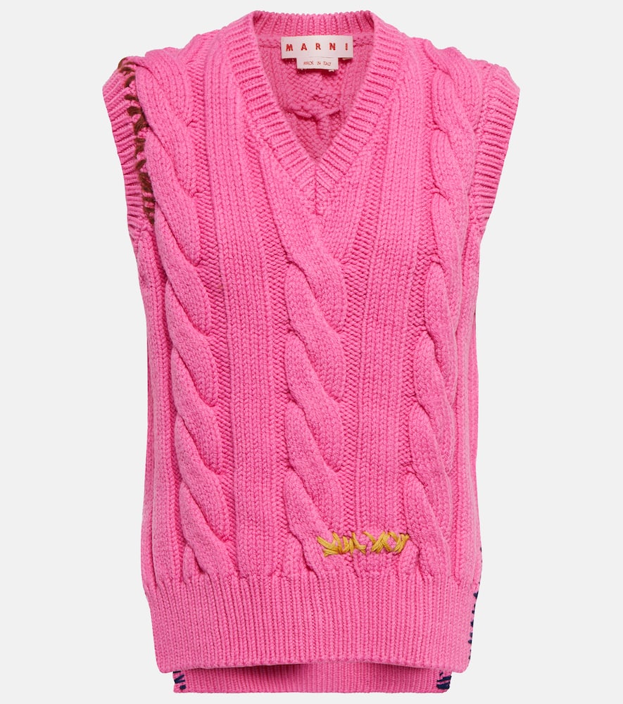 Marni Cable-knit wool vest