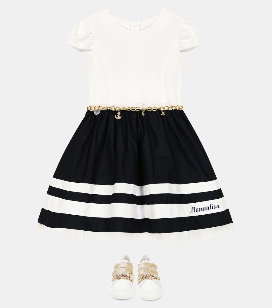  Monnalisa Monnalisa Striped Cotton Dress 