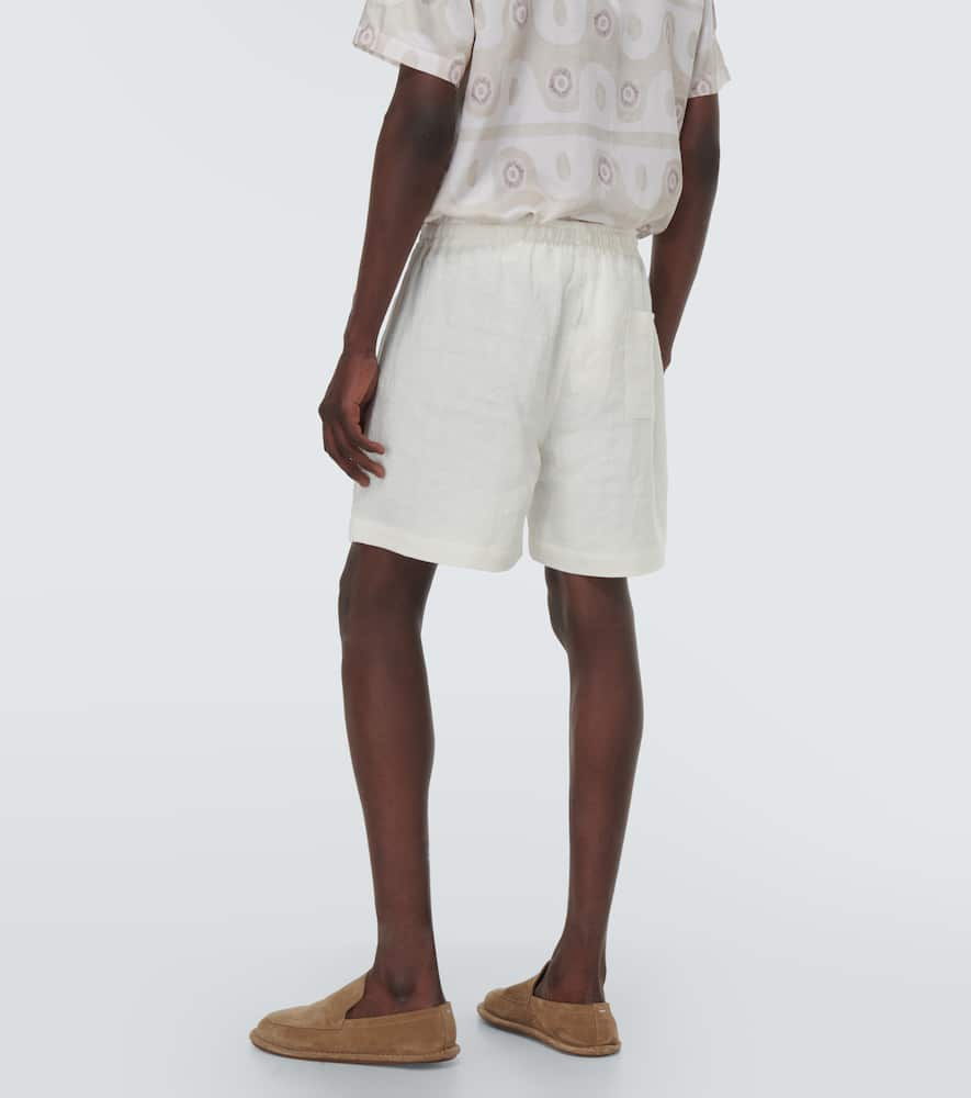 Shop Commas Linen Shorts In White