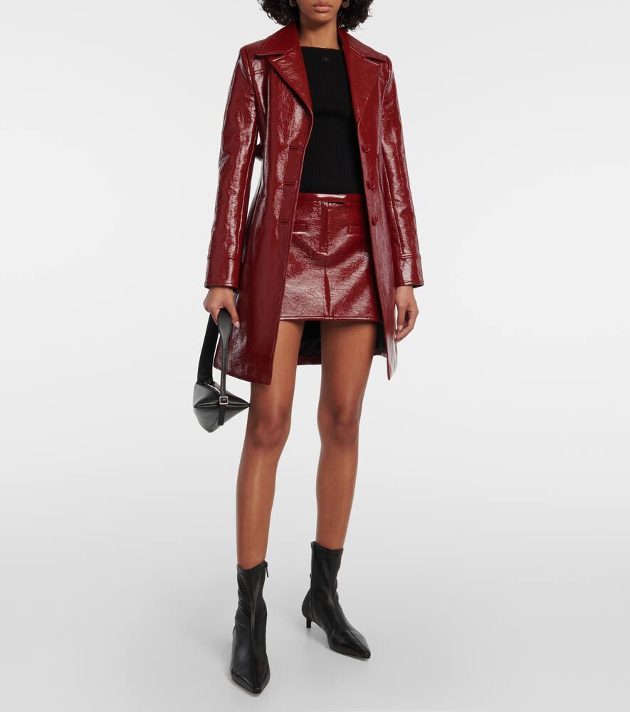 Courrèges Trapeze-silhouette Mini Skirt In Red